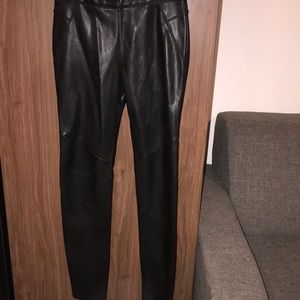 Free people black leather pants
